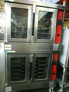 USED VULCAN DOUBLE CONVECTION OVEN, NATURAL GAS, 120 V