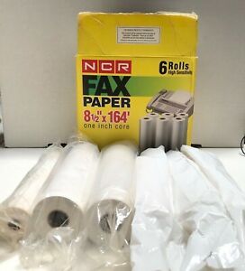Mix Lot of NCR 6 Fax Paper Rolls 8 1/2&#034; X 164&#039; High Sensitivity 3 Sealed 3 Open