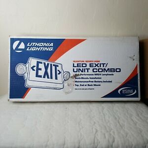 Lithonia Lighting LHQMSW1R 120/277 LED Emergency Light and Exit Combo 120/277V