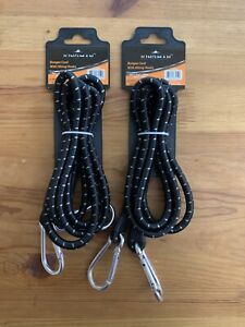 2 X 70.87&#034; x 180cm Bungee Cord With Hiking Hooks - Black - Kingman