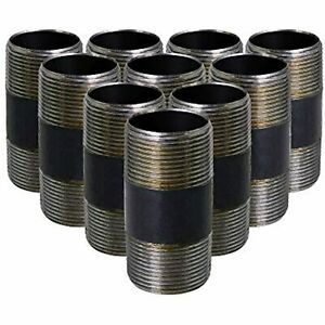 Supply Giant 3/4 Inch Black Pipe Nipple, Three Quarter Inch Malleable Steel