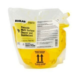6100791 ECOLAB Peroxide Surface Cleaner/Disinfectant Two 2 Liter Bags (4ltrs) 