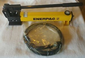Enerpac P392 Hydraulic Hand Pump 2-Speed 700 Bar/ 10,000 Psi w/ Hose DEMO UNIT!