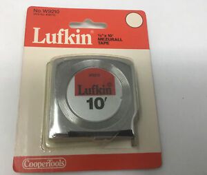NOS VINTAGE LUFKIN W9210 1/2&#034;/13MM X 10&#039;3M POCKET TAPE W/BELT CLIP MADE IN USA