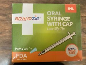 1ml Syringe with Cap *90 count Oral Dispenser Without Needle, Luer Slip Tip