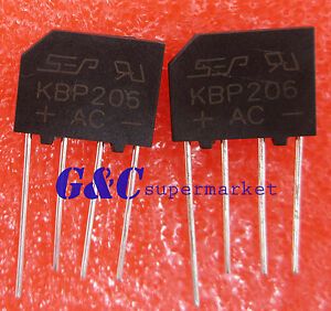 10PCS KBP206 Generic Diode Bridge Rectifier 2A 600V NEW