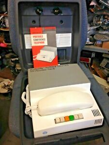 VINTAGE WESTERN ELECTRIC PORTABLE CONFERENCE TELEPHONE W/ Microphone *Ge34