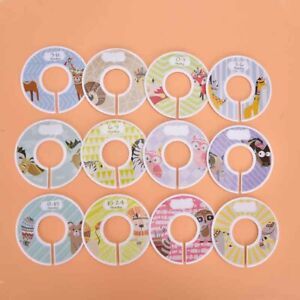 12pcs Clothes Size Dividers Round Plastic Clothing Hanger Circle Hangers Clo-EJ0