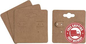 Kraft  Paper  Earring  Display  Cards  ( 2  X  2  In ,  200  Pack )