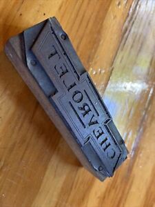 Printing Letterpress Printers Block Chevrolet For Economical Transportation