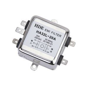 HA32L 250VAC 20A AC Power EMI Filter Switch Single Phase Line Noise Suppressor