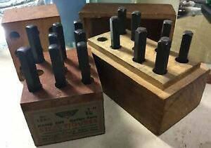 Vintage Millers Falls #1350 1/16&#034;  Hand Cut Gothic Face Steel Figures +Extra Set