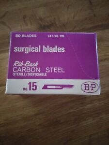 SURGICAL BLADES NO 15 BARD PARKER NEW IN BOX UNOPENED BLADES WRAPPED INDIVIDUAL