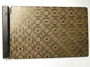 Vintage Black Gold Embossed 2” Post Binder Accounting Journal Note Book