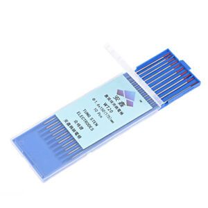 TIG Welding Tungsten Electrodes Thoriated with Case 1/16&#034; x 5.9&#034; Red WT20 10pcs