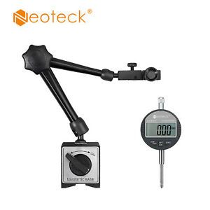 Neoteck Flexible Magnetic Base Holder Stand Dial Test Indicator Gauge Tool Set