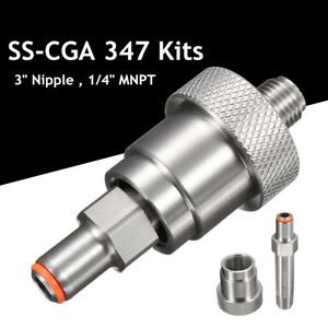 MNPT SCBA Firefighting SS-CGA 347 Kits 1/4&#039;&#039; MNPT Hand Tight Nut And 3&#039;&#039;