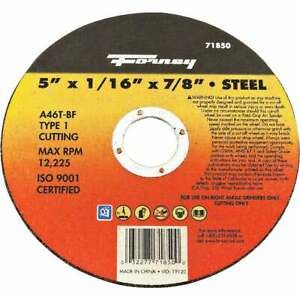 Forney Type 1 5 In. x 1/16 In. x 7/8 In. Steel Cut-Off Wheel 71850  - 1 Each