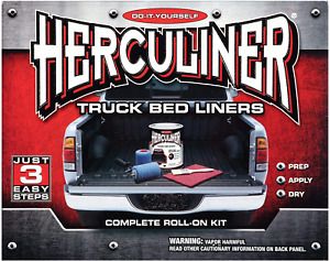 Herculiner Truck Bed Liner Kit for Pick-Up Truck Beds Blk Boxed