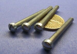 Fillister Head Zinc Steel Slotted Machine Screw 10-32 x 1.75&#034; Length 100 Pcs