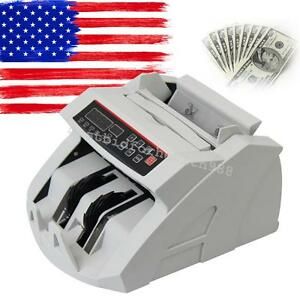 LED Money Bill Counter Counting Machine Counterfeit Detector MG Cash ultraviolet
