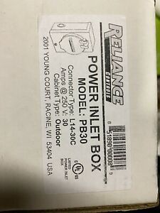 Reliance Controls PB30 30 Amp NEMA 3R Power Inlet Box for Generators Up to 8 000
