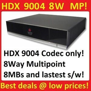 POLYCOM HDX 9004 CODEC | V 3.1.14 | 8WAY MULTIPOINT AND 8MBS OPTIONS ACTIVATED