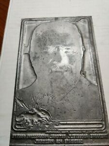 Vintage Letterpress Lead Print Block Candidate for President THEODORE ROOSEVELT.