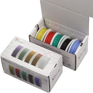 StrivedayTM 26 AWG Flexible Silicone Wire Electric wire 26 gauge Coper Hook Up