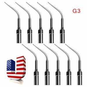 10pcs Dental Ultrasonic Scaler Scaling Tips G3 fit Woodpecker EMS handpieces