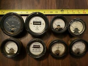 8 Vintage Phastron Panel Meter. Steampunk