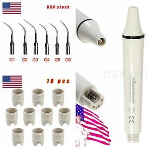 Dental Ultrasonic Scaler Handpiece / 5*Tips Wrench Key F/ EMS Cavitron PSCE