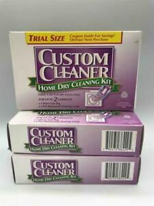 3- Custom Cleaner Home Dry Cleaning Kits 2 Garments Each Box NEW TRAVEL SIZE