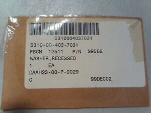 SIMMONDS WASHER RECESED PART # S9566  NSN:  5310-00-403-7031