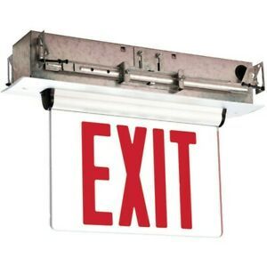 Single Face (RED) LED Exit Sign 120/277 Volt w/battery backup