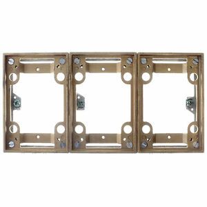 THOMAS &amp; BETTS 643-P-TACB BRASS 3-GANG TILE FLANGELESS COVER PLATE ACTIVATION