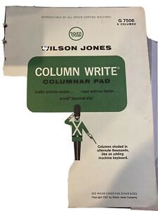 Wilson Jones Column Write Columnar Pad