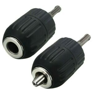1/2 Inch 2mm-13mm Keyless Drill Chuck Converter High Speed Steel With Adapter