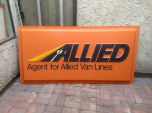 Vintage 1970s Allied Van Lines Sign!! Industrial Signage Americana Hot Wheels