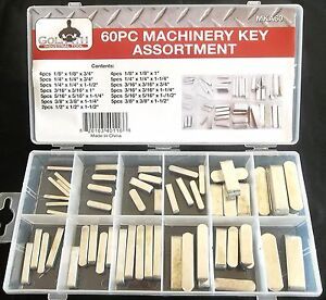 60pc GOLIATH INDUSTRIAL MACHINERY KEY ASSORTMENT MKA60 FLYWHEEL PULLEY CRANK WAY
