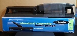 NEW Swingline 2 - 3 Hole Lever Paper Hole Punch # 74026 Easy Effort Lever Black