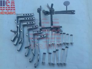 MLD Micro Lumbar-Caspar Discectomy Retractor Large Set with 8 speculums,12 blade
