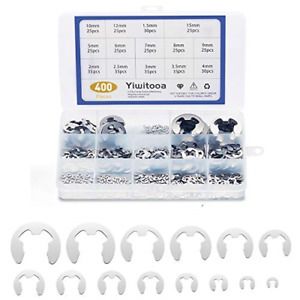 E-Clip Circlip External Retaining Ring Assortment Set - 304 Stainless SteelSet