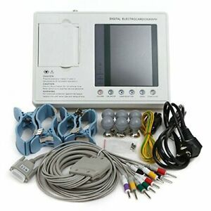 7 inch 3-channel 12-Lead Electrocardiograph ECG/EKG Machine Interpretation LCD