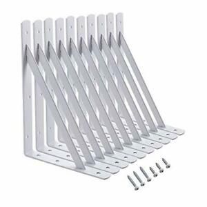 Home Master Hardware 12 inch x 8 inch Heavy Duty Shelf L Brackets Shelf Suppo...