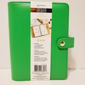 Recollections Creative Year Planner Green 6 Ring Binder 3 Tab Dividers New NWT