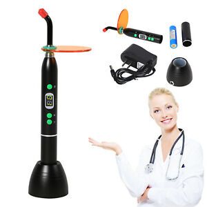 NEW Dental 5W Wireless Cordless LED Curing Light Lamp 1800mw black F4