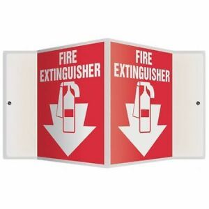 ACCUFORM PSP113 Fire Extinguisher Sign, 6 in Height, 8 1/2 in Width, Plastic,