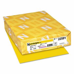 Astrobrights Color Paper, 24 Lb, 8.5 X 11, Sunburst Yellow, 500/Ream 22591