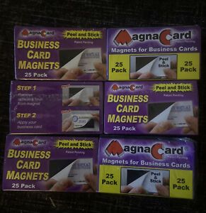 Magma Card Business Card Magnet 6 Packs Of 25 Each 150 Total Peel And Stick